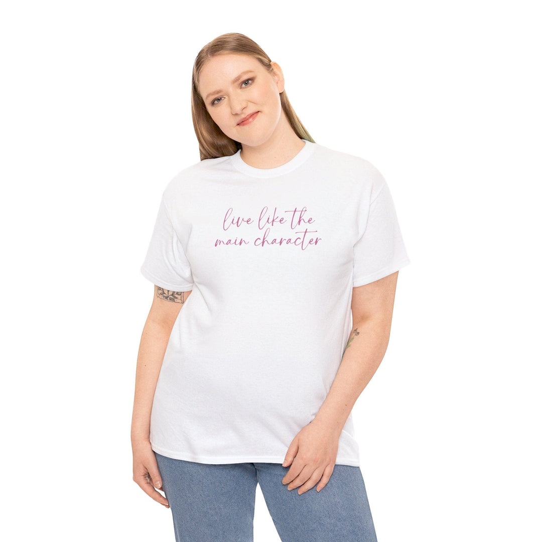 Printify T-Shirt Live Like the Main Character - Unisex Heavy Cotton Tee