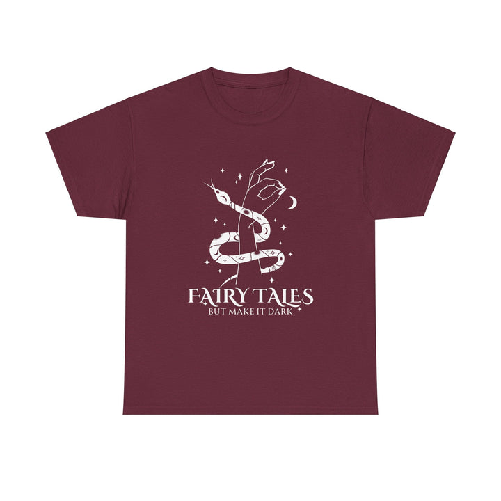 Slow Burn Publishing T-Shirt Maroon / S Fairy Tales but make it Dark - Unisex Heavy Cotton Tee