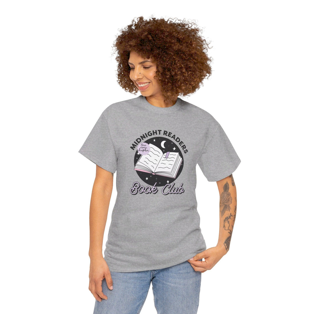 Slow Burn Publishing T-Shirt Midnight Readers Book Club - Unisex Heavy Cotton Tee