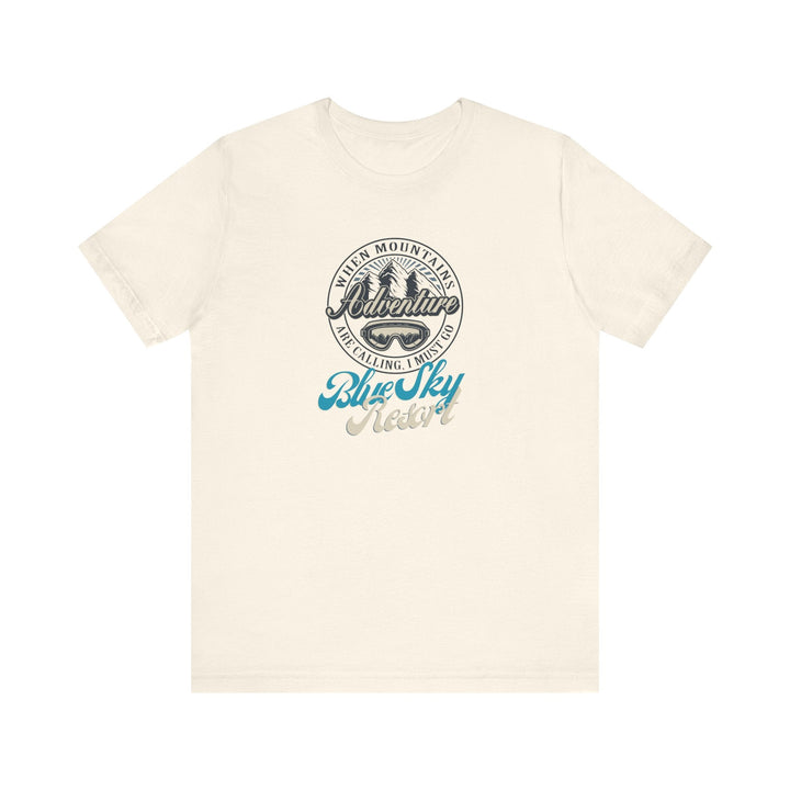 Slow Burn Publishing T-Shirt Natural / S Blue Sky Resort - Unisex Jersey Short Sleeve Tee