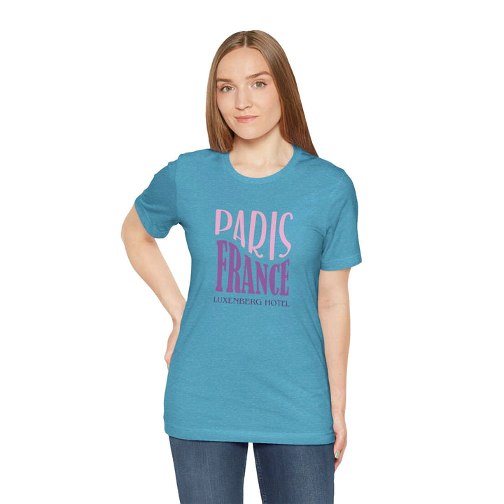 Slow Burn Publishing T-Shirt Paris France Luxenberg Hotel - Unisex Jersey Short Sleeve Tee