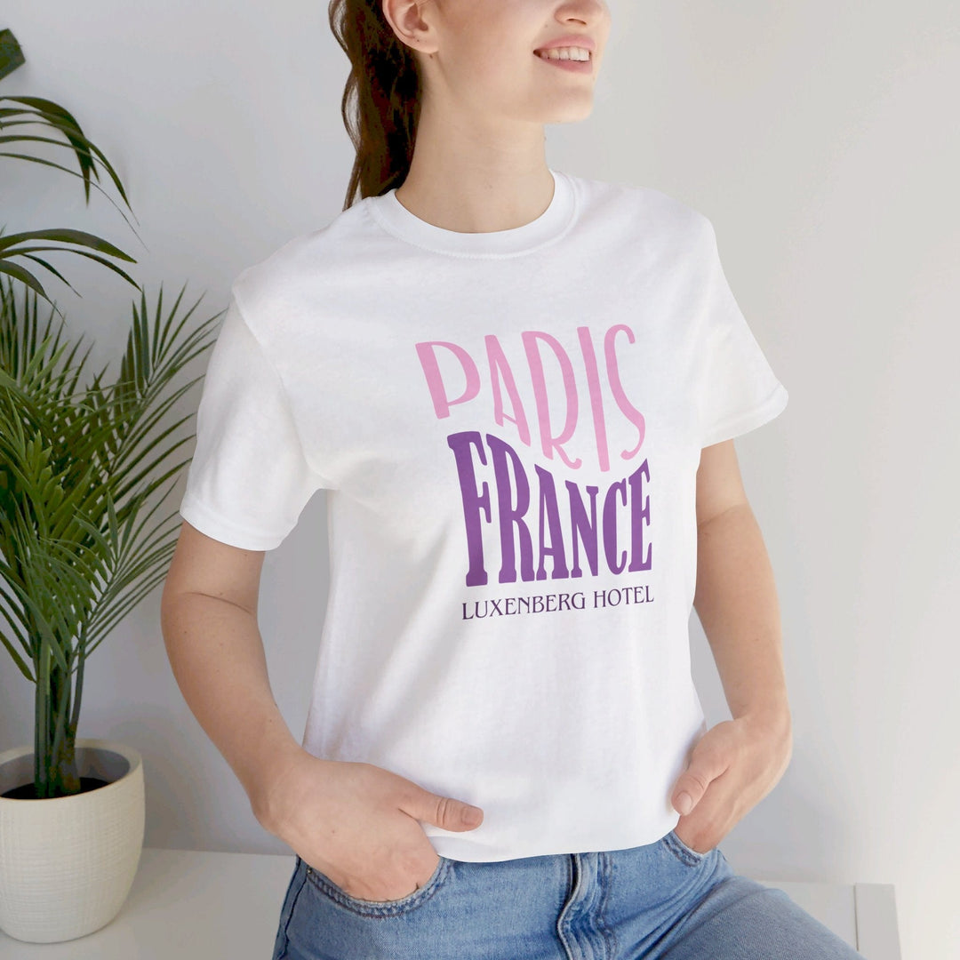 Slow Burn Publishing T-Shirt Paris France Luxenberg Hotel - Unisex Jersey Short Sleeve Tee