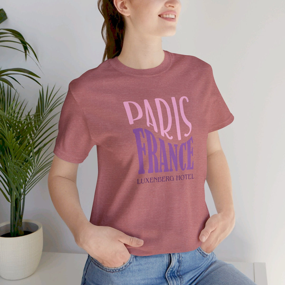 Slow Burn Publishing T-Shirt Paris France Luxenberg Hotel - Unisex Jersey Short Sleeve Tee