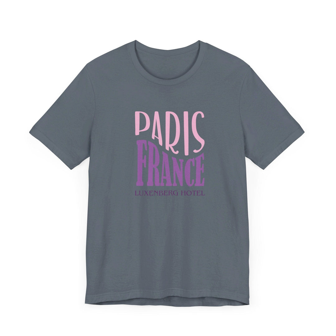 Slow Burn Publishing T-Shirt Paris France Luxenberg Hotel - Unisex Jersey Short Sleeve Tee