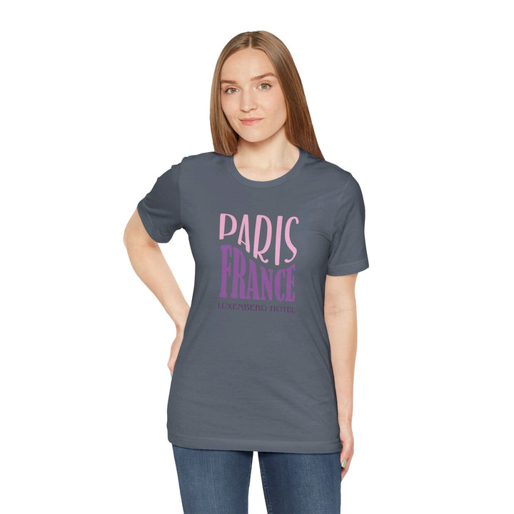 Slow Burn Publishing T-Shirt Paris France Luxenberg Hotel - Unisex Jersey Short Sleeve Tee