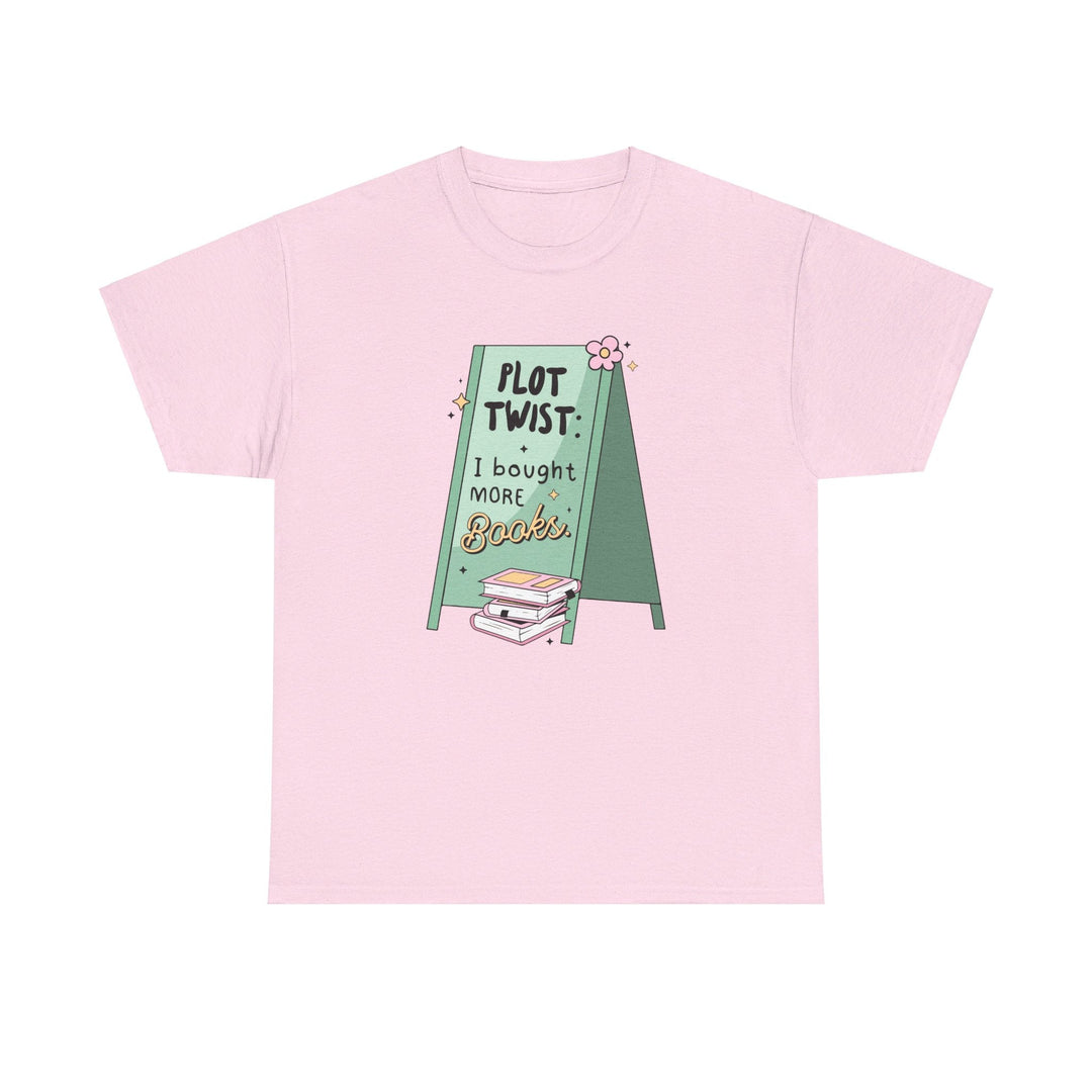 Printify T-Shirt Plot Twist: I bought more books - Unisex Heavy Cotton Tee