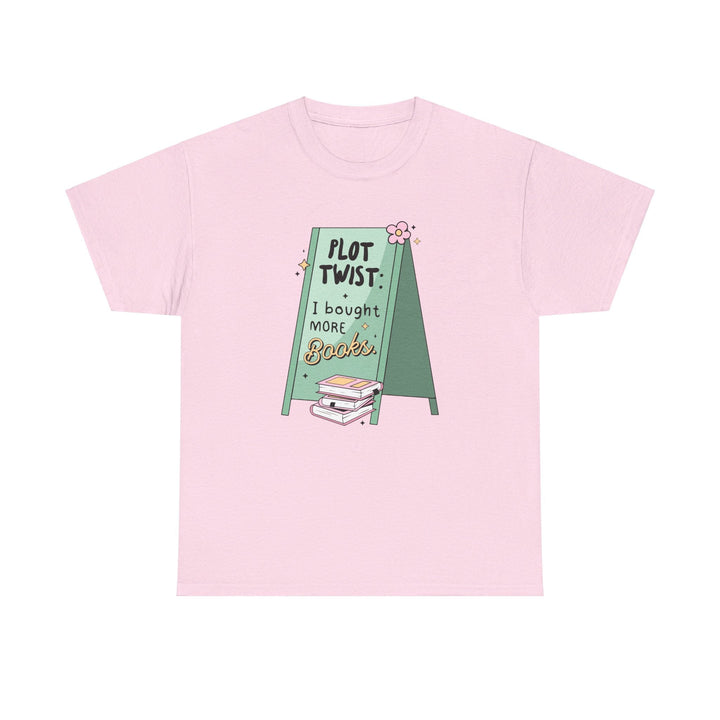 Printify T-Shirt Plot Twist: I bought more books - Unisex Heavy Cotton Tee