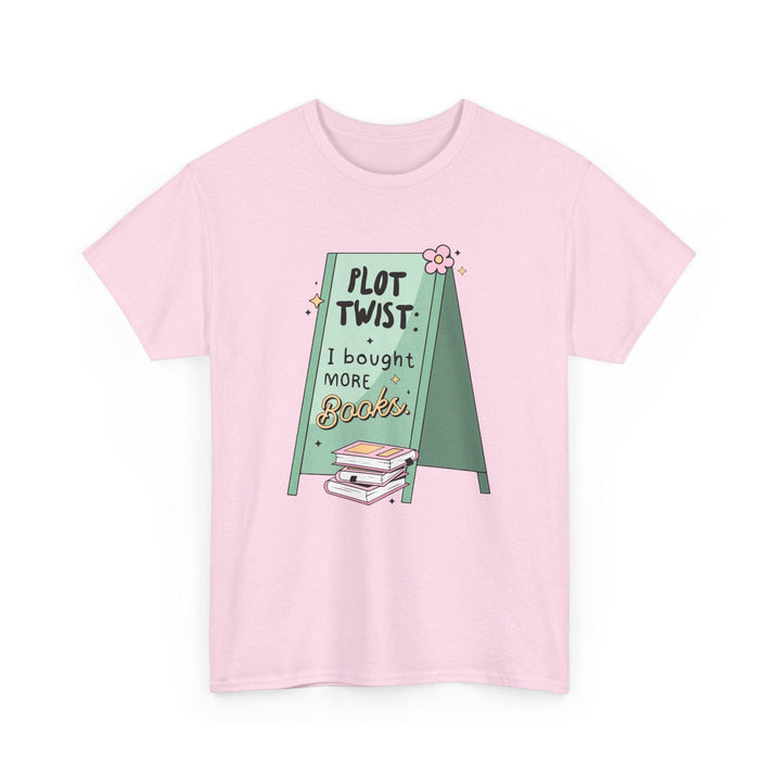 Printify T-Shirt Plot Twist: I bought more books - Unisex Heavy Cotton Tee