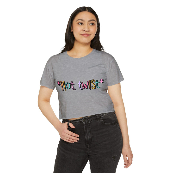 Slow Burn Publishing T-Shirt Plot Twist - Women's Festival Crop Top