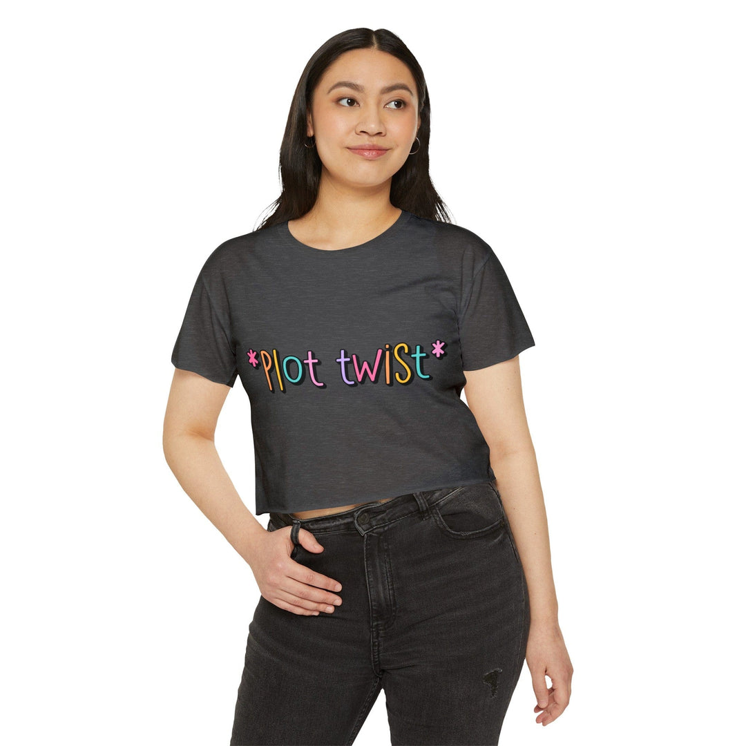 Slow Burn Publishing T-Shirt Plot Twist - Women's Festival Crop Top