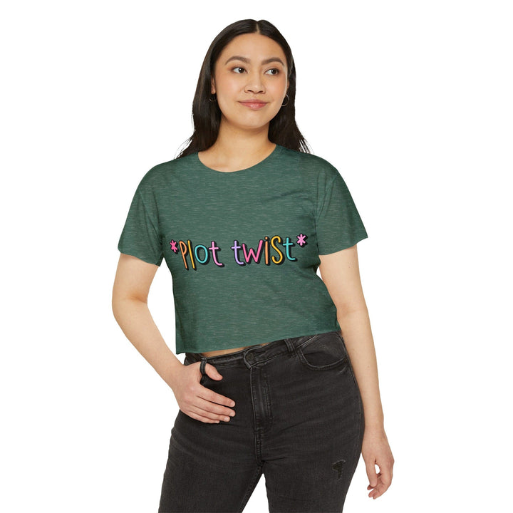 Slow Burn Publishing T-Shirt Plot Twist - Women's Festival Crop Top