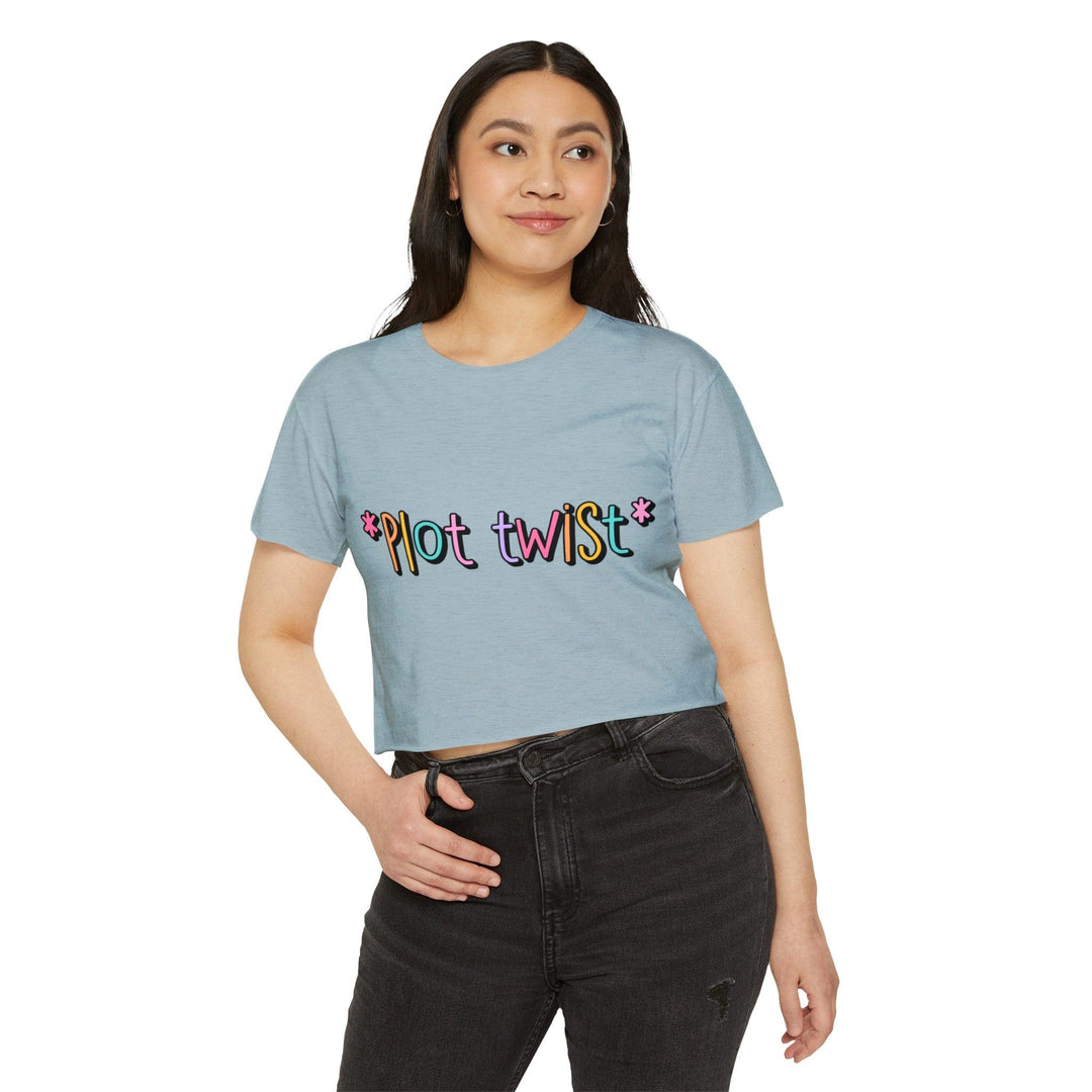 Slow Burn Publishing T-Shirt Plot Twist - Women's Festival Crop Top