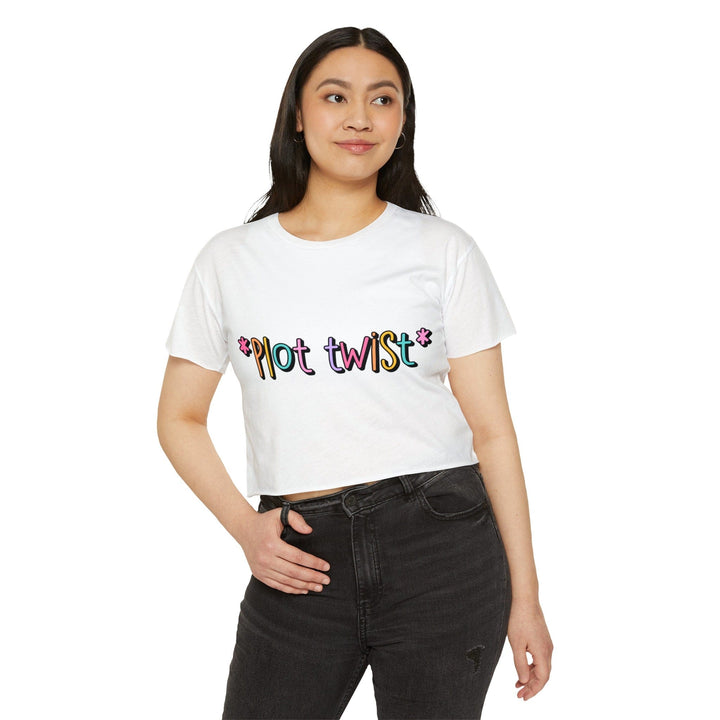 Slow Burn Publishing T-Shirt Plot Twist - Women's Festival Crop Top