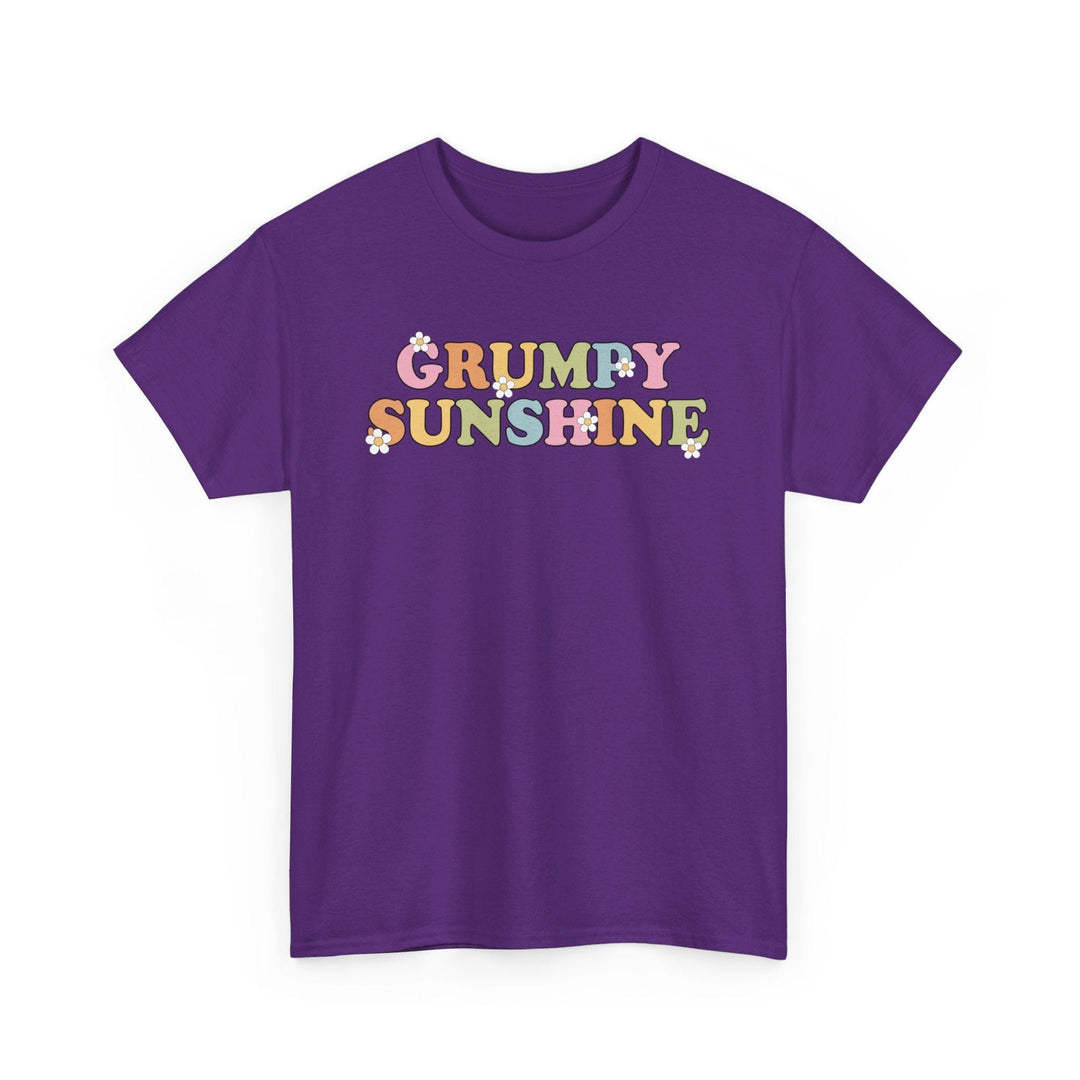 Printify T-Shirt Purple / S Grumpy Sunshine - Unisex Heavy Cotton Tee