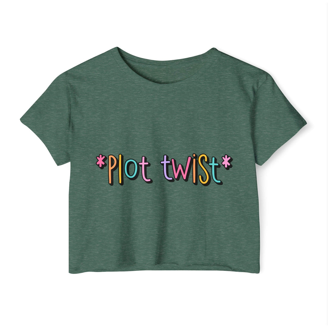 Slow Burn Publishing T-Shirt Royal Pine / XS Plot Twist - Women's Festival Crop Top