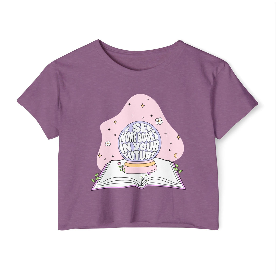 Slow Burn Publishing T-Shirt Shiraz / XS I see more books in your future - Women's Festival Crop Top