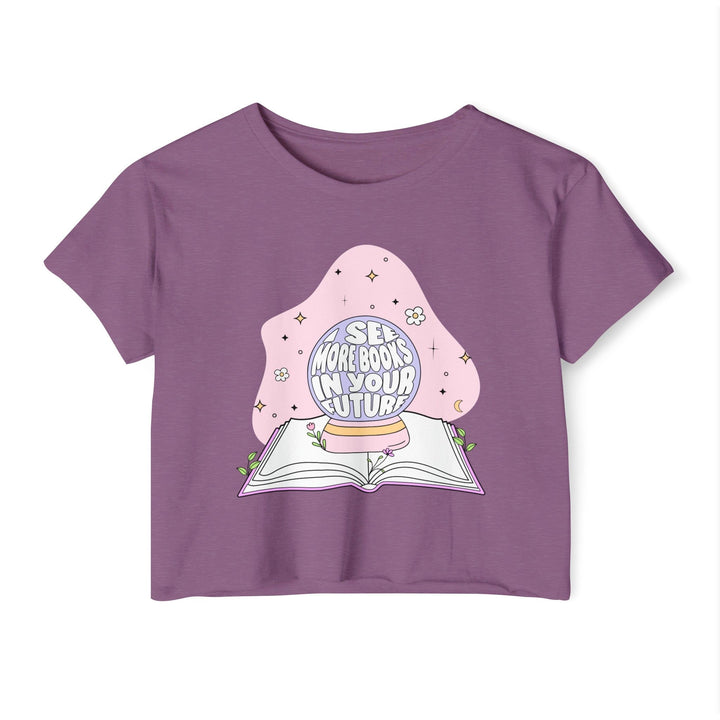 Slow Burn Publishing T-Shirt Shiraz / XS I see more books in your future - Women's Festival Crop Top