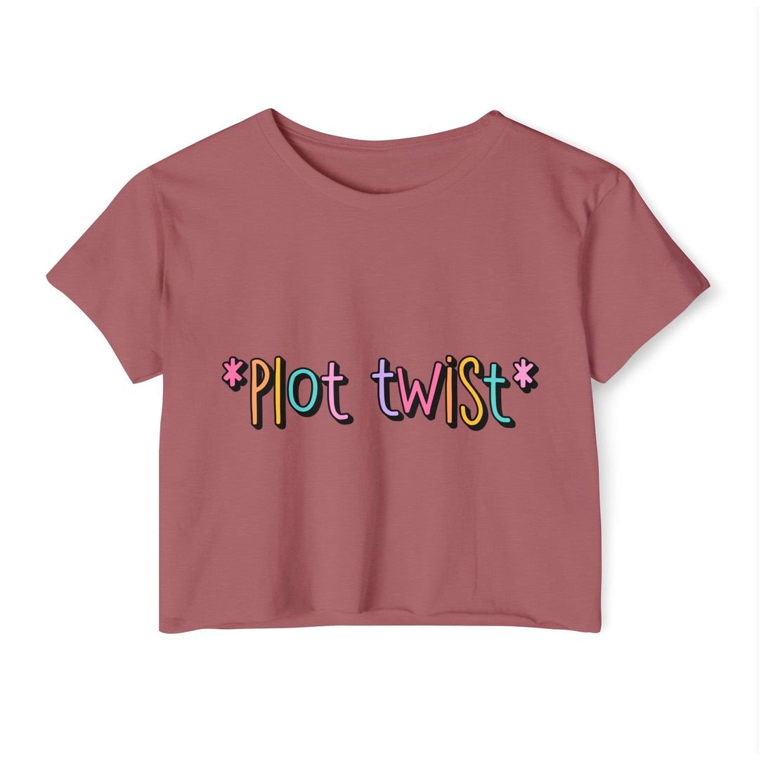 Slow Burn Publishing T-Shirt Smoked Paprika / XS Plot Twist - Women's Festival Crop Top