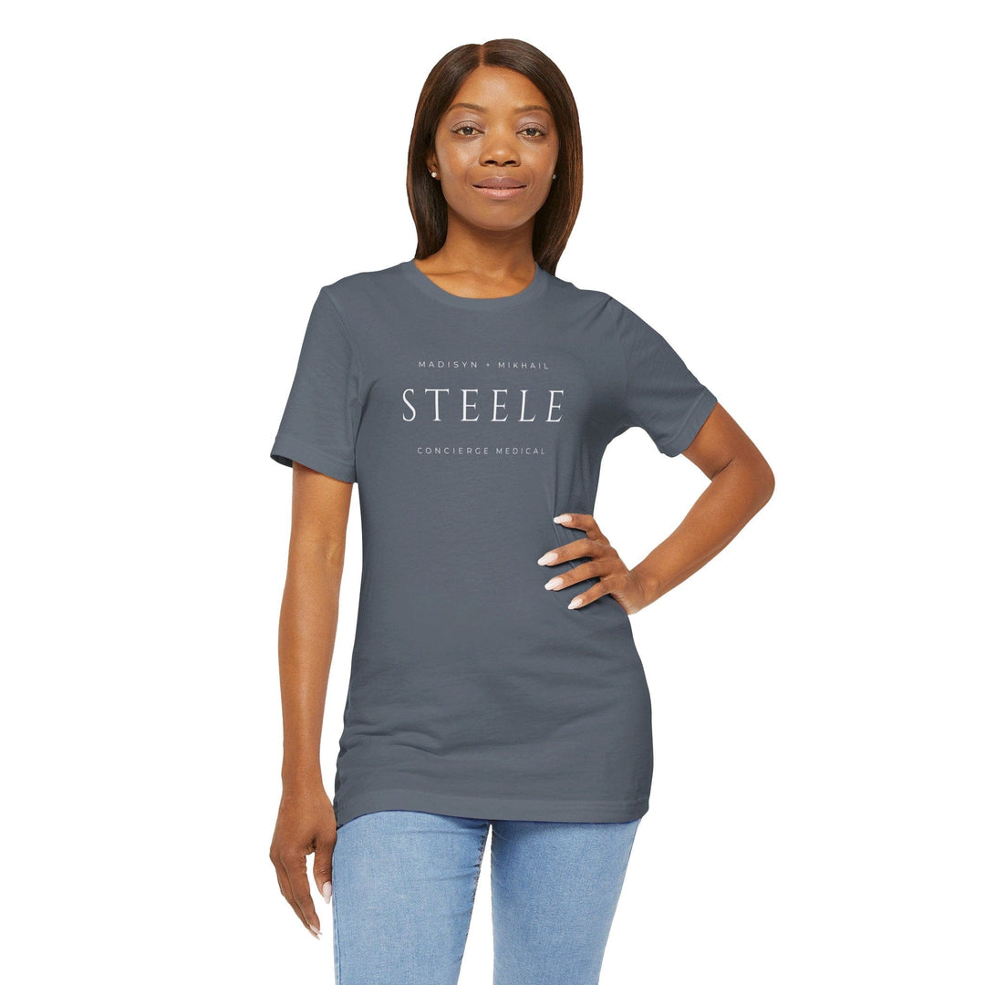 Slow Burn Publishing T-Shirt Steele Concierge Medical - Unisex Jersey Short Sleeve Tee