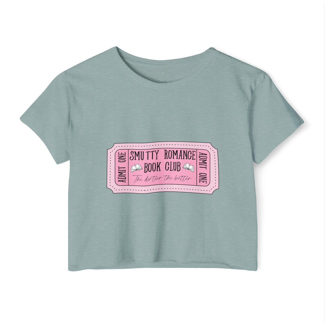 Slow Burn Publishing T-Shirt Stonewash Green / S Smutty Romance Book Club - Women's Festival Crop Top