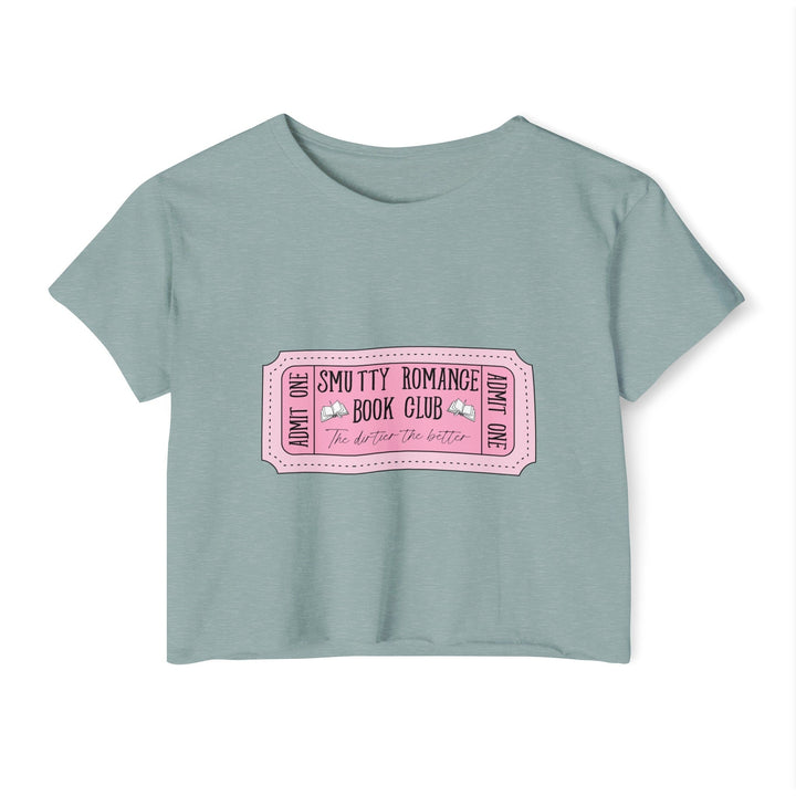 Slow Burn Publishing T-Shirt Stonewash Green / S Smutty Romance Book Club - Women's Festival Crop Top