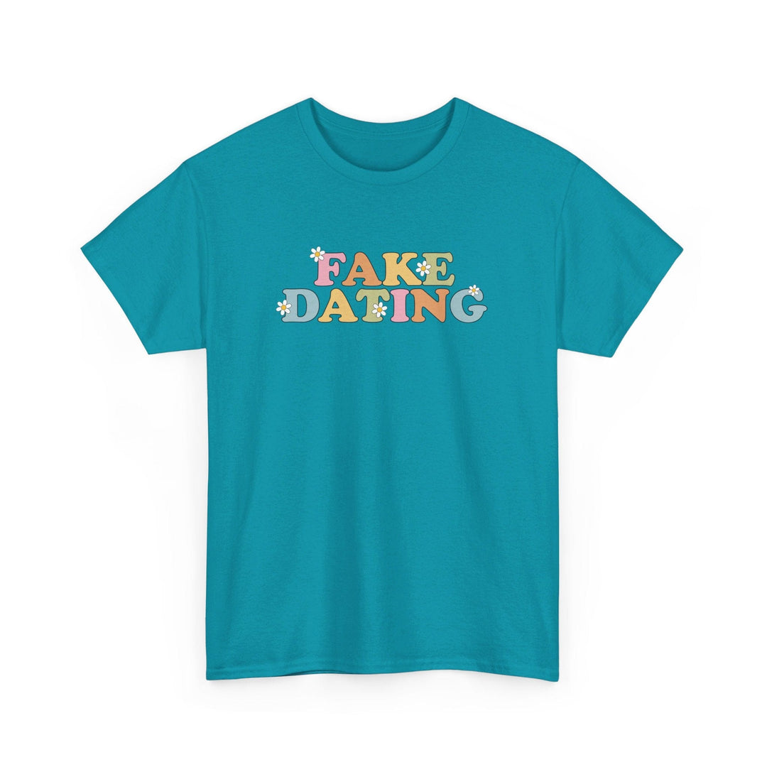 Slow Burn Publishing T-Shirt Tropical Blue / S Fake Dating - Unisex Heavy Cotton Tee