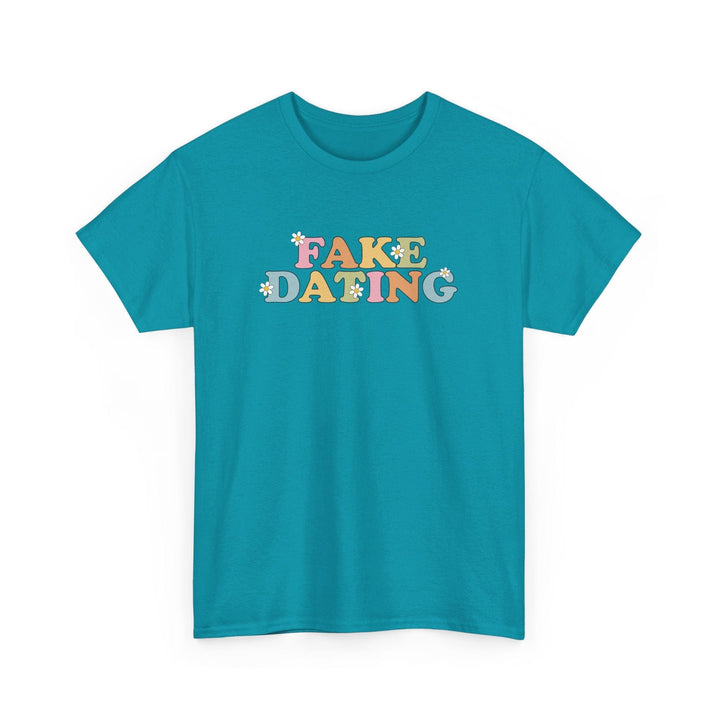 Slow Burn Publishing T-Shirt Tropical Blue / S Fake Dating - Unisex Heavy Cotton Tee