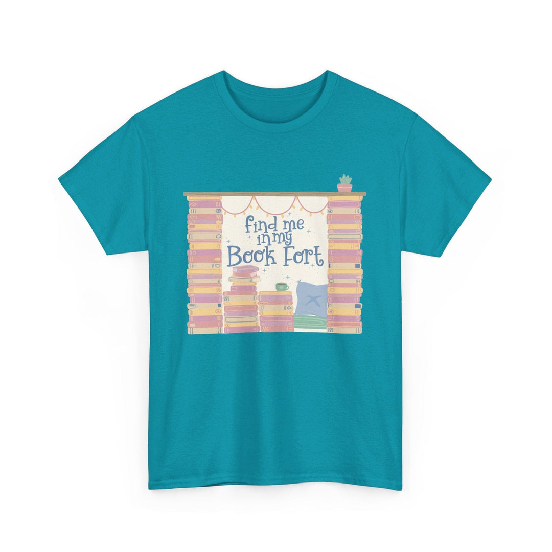 Slow Burn Publishing T-Shirt Tropical Blue / S Find Me in My Book Fort - Unisex Heavy Cotton Tee