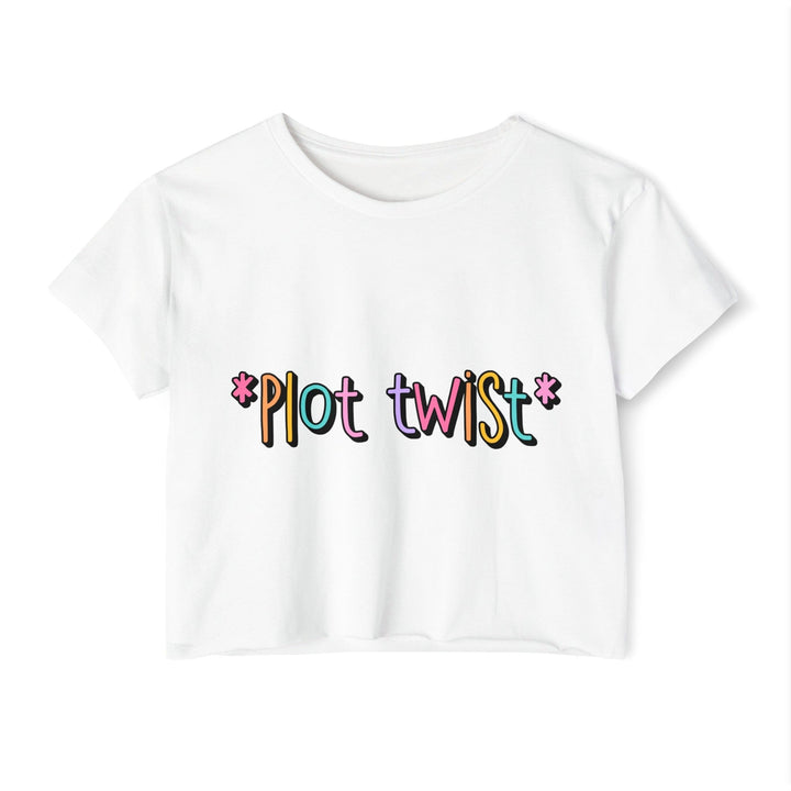 Slow Burn Publishing T-Shirt White / 2XL Plot Twist - Women's Festival Crop Top