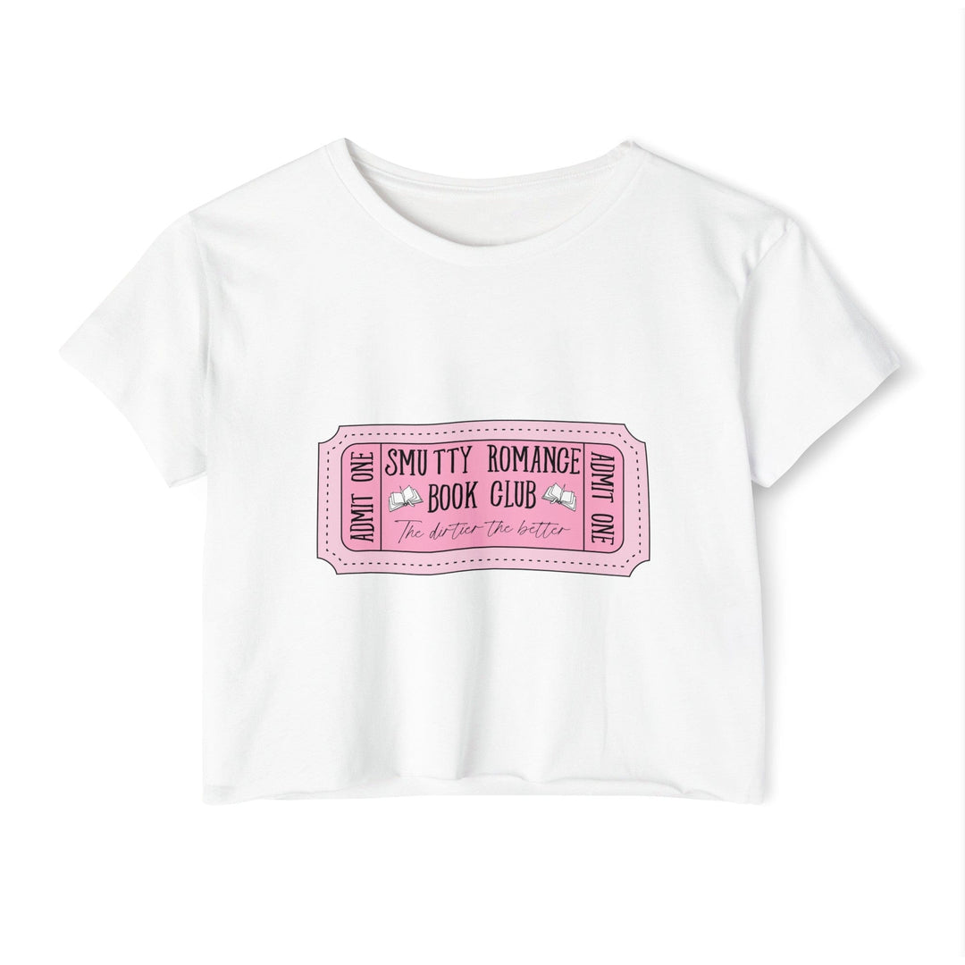 Slow Burn Publishing T-Shirt White / 2XL Smutty Romance Book Club - Women's Festival Crop Top