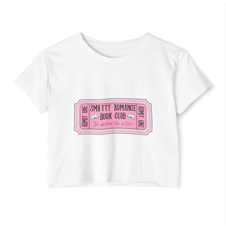 Slow Burn Publishing T-Shirt White / 2XL Smutty Romance Book Club - Women's Festival Crop Top