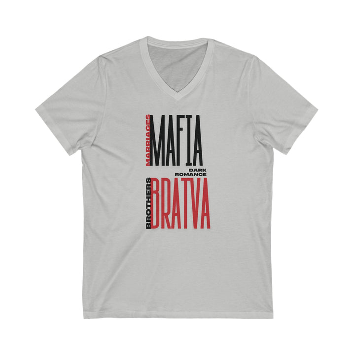 Slow Burn Publishing V-neck S / Athletic Heather Mafia & Bratva Dark Romance Series - Unisex Jersey Short Sleeve V-Neck Tee